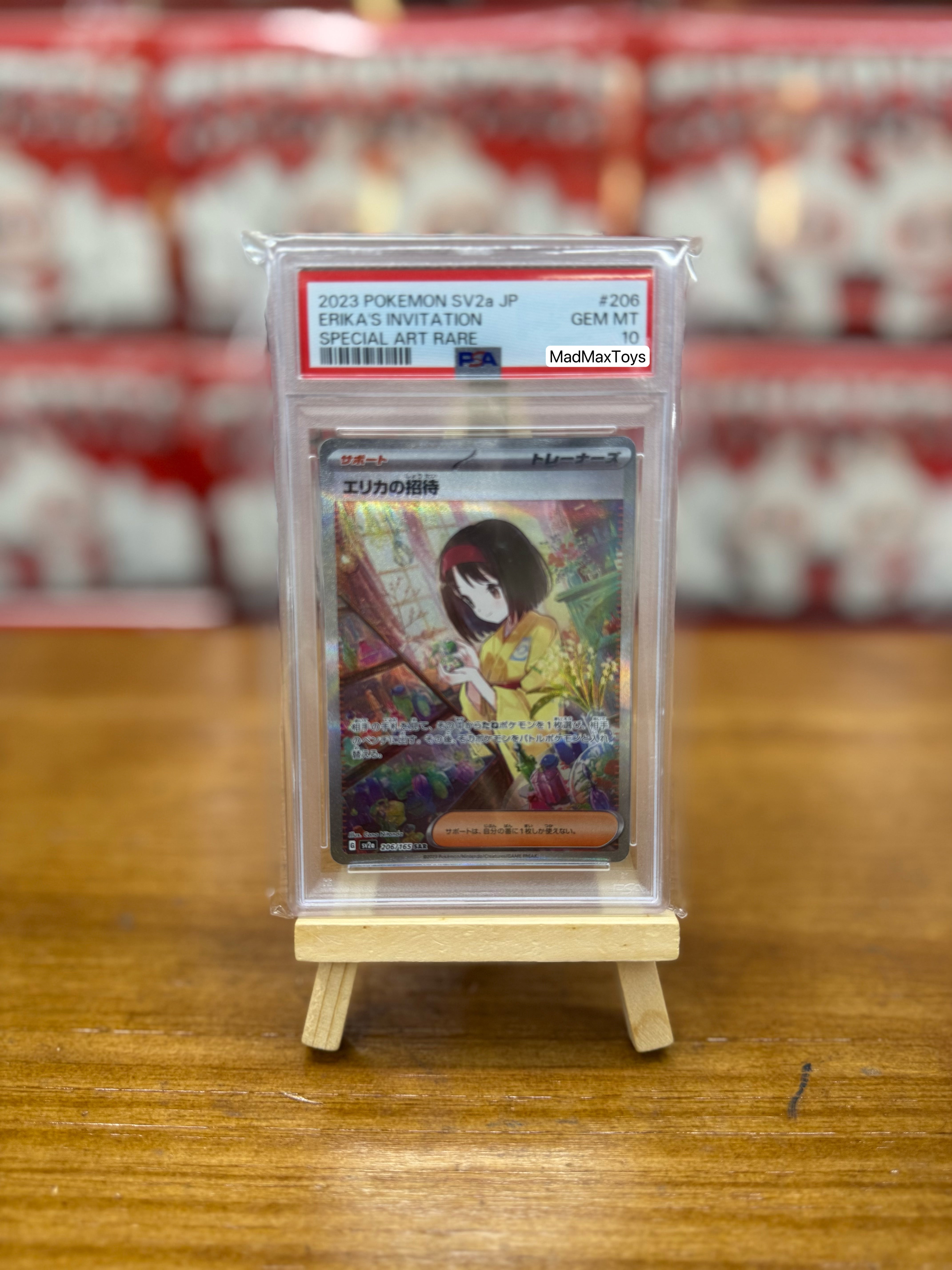 PSA 10 Pokemon Card 2023 ERIK SV2a 206/165