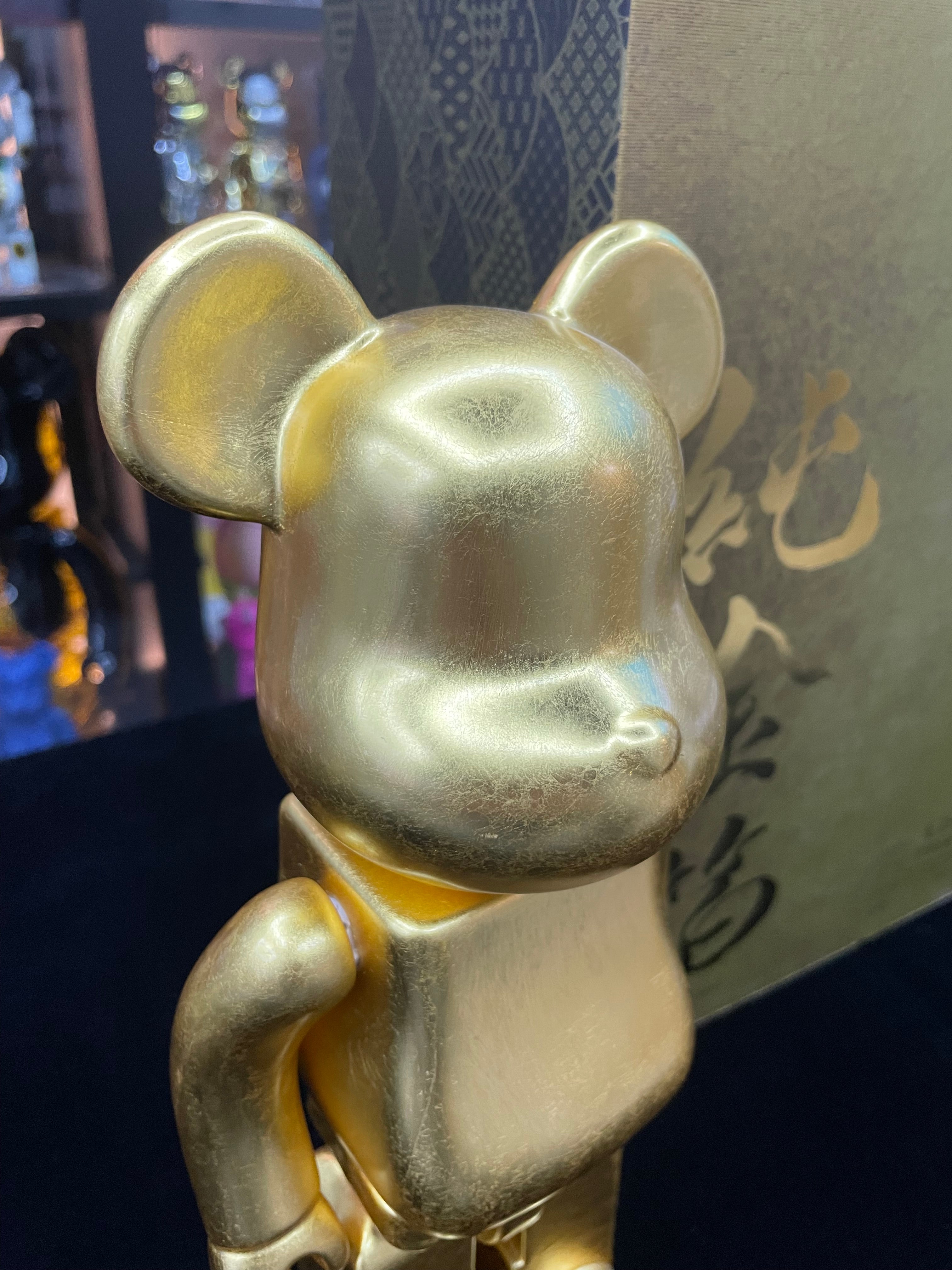 400% KUTANI YAKI BE@RBRICK Hira Oshi【Pure Gold Leaf】九谷燒 金箔 純金箔