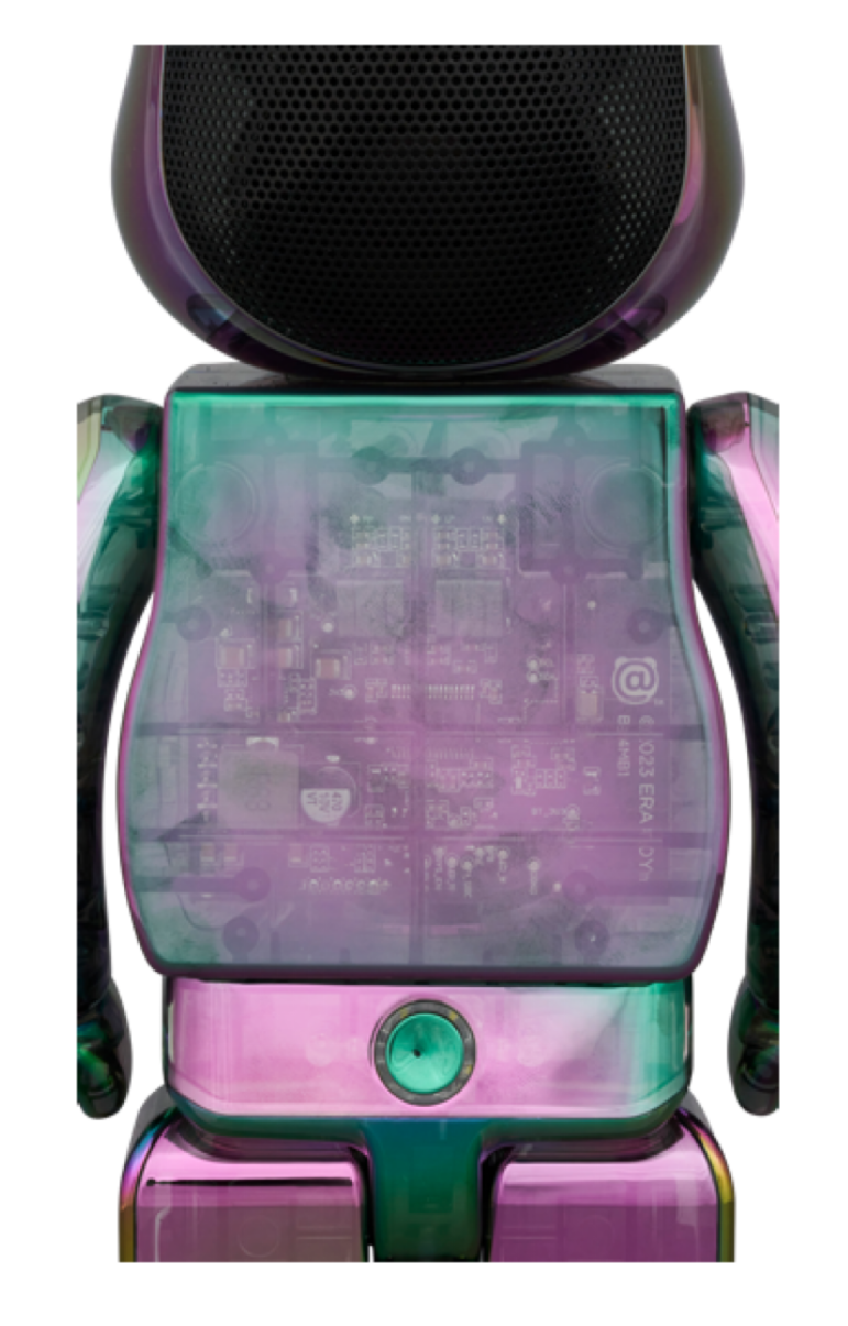 400％ BE@RBRICK AUDIO IRIDESCENT Portable Bluetooth(R) Speaker (BLACK AURORAK)