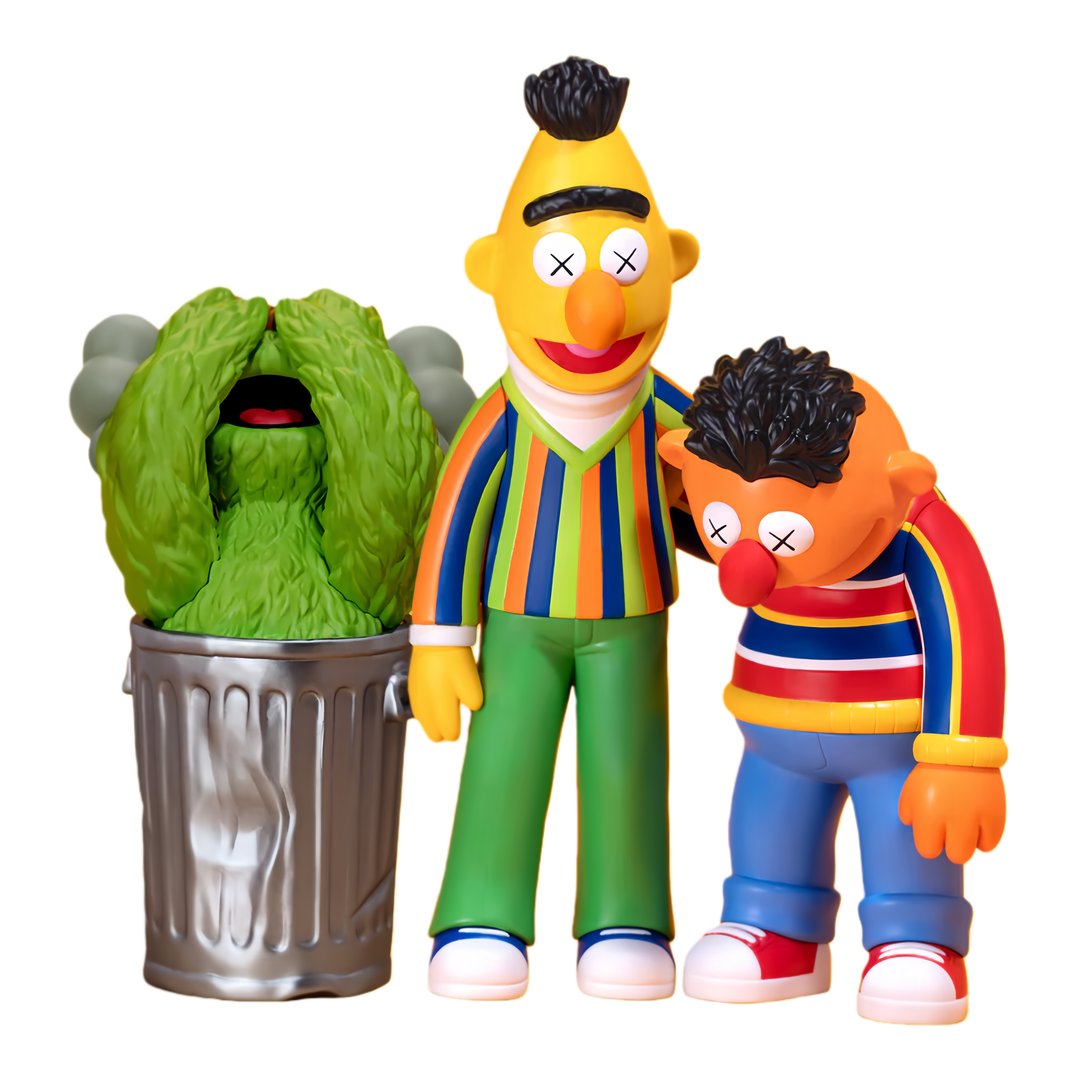 KAWS & Sesame Street Set of 2 - Oscar and Bert & Ernie