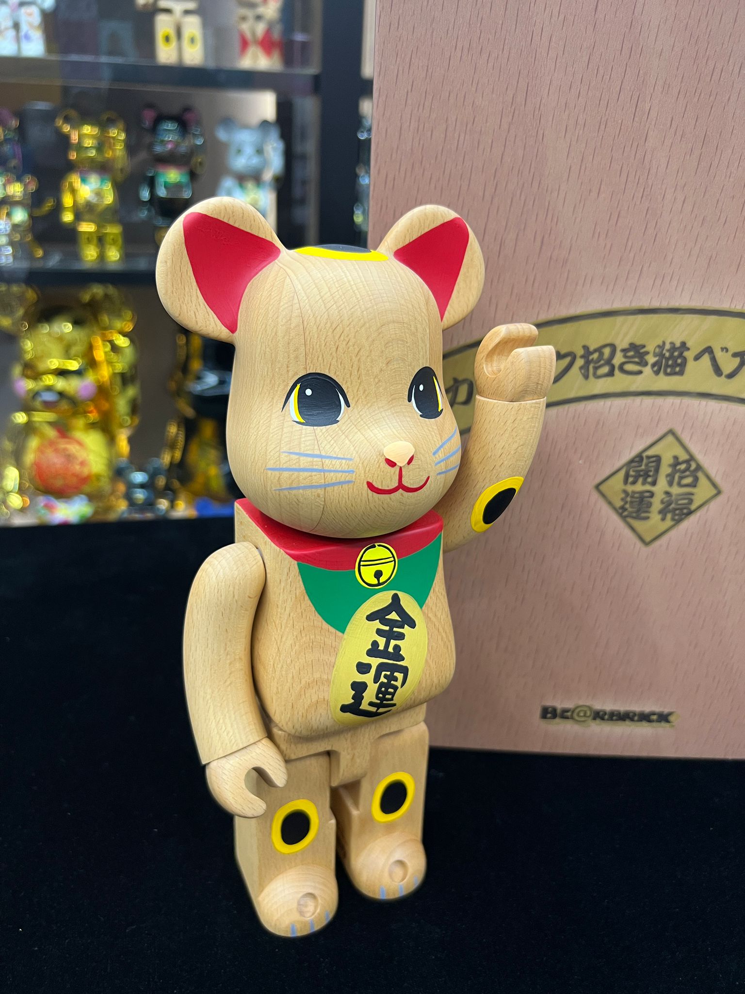 400% Be@rbrick Karimoku 招財貓 金運 Wood