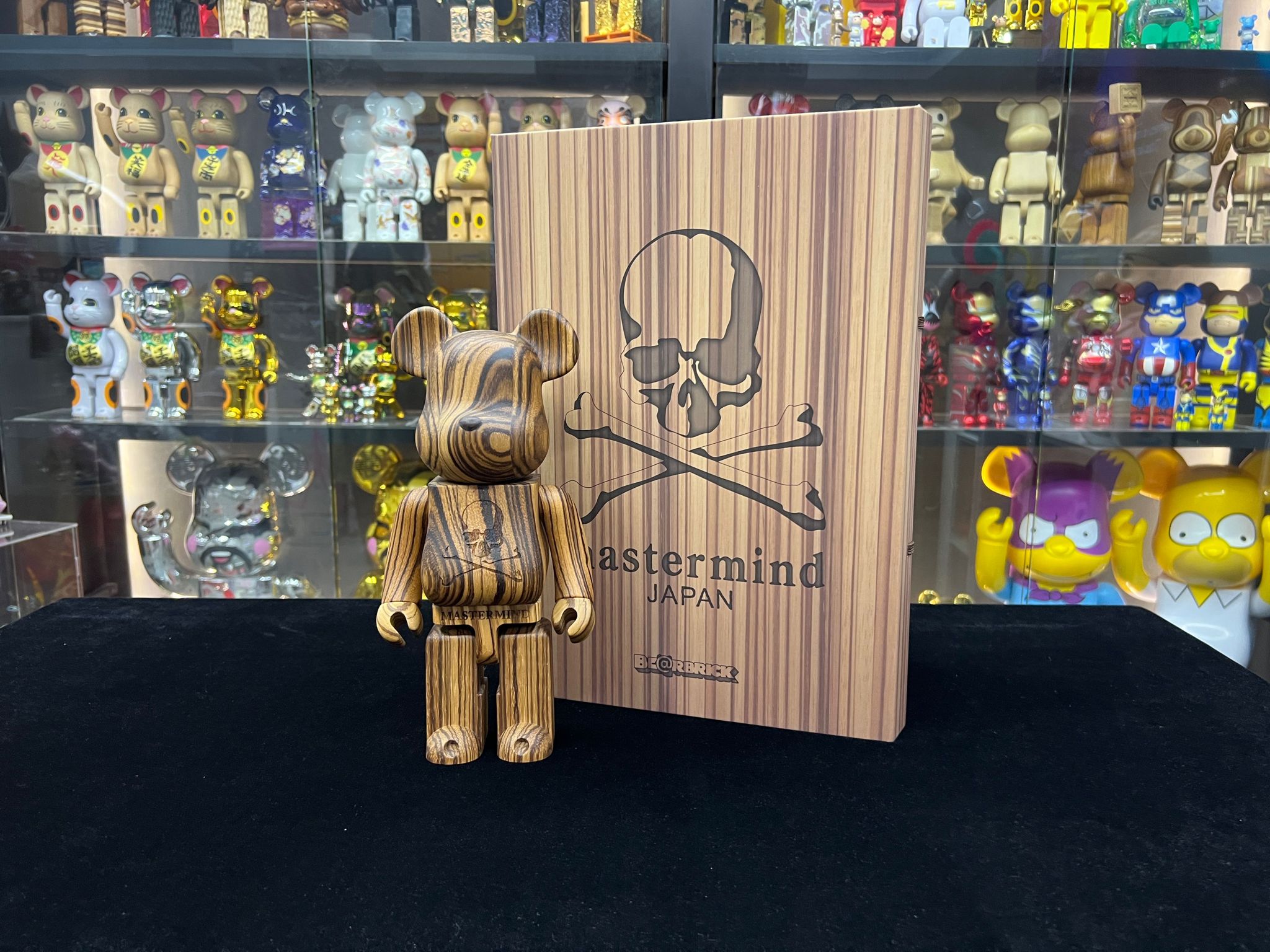 400% Be@rbrick x Mastermind Japan Karimoku Zebra Wood 二代