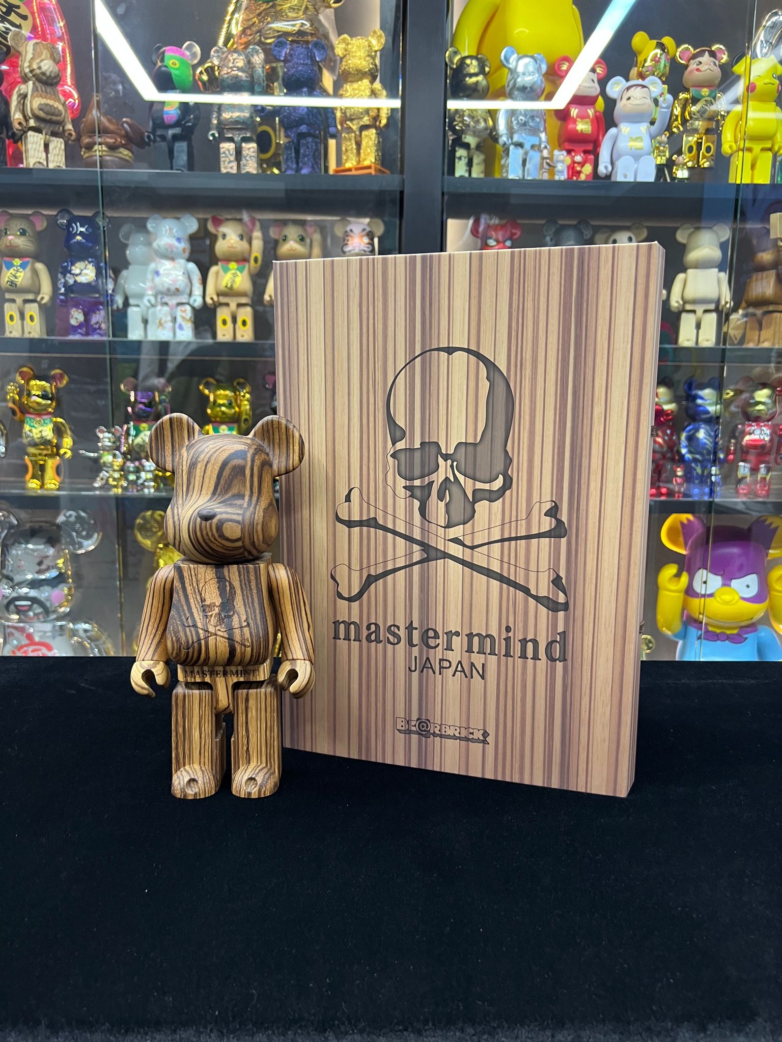 400% Be@rbrick x Mastermind Japan Karimoku Zebra Wood 二代