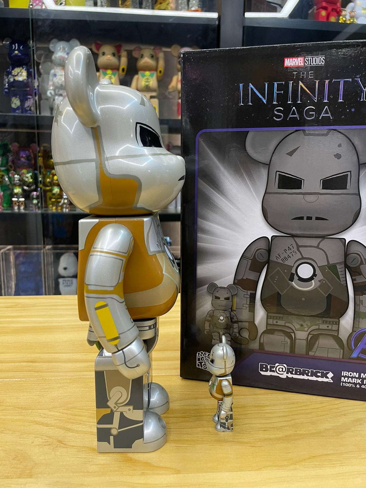 100% & 400% Be@rbrick IRON MAN MARK 1 – Madmaxtoys