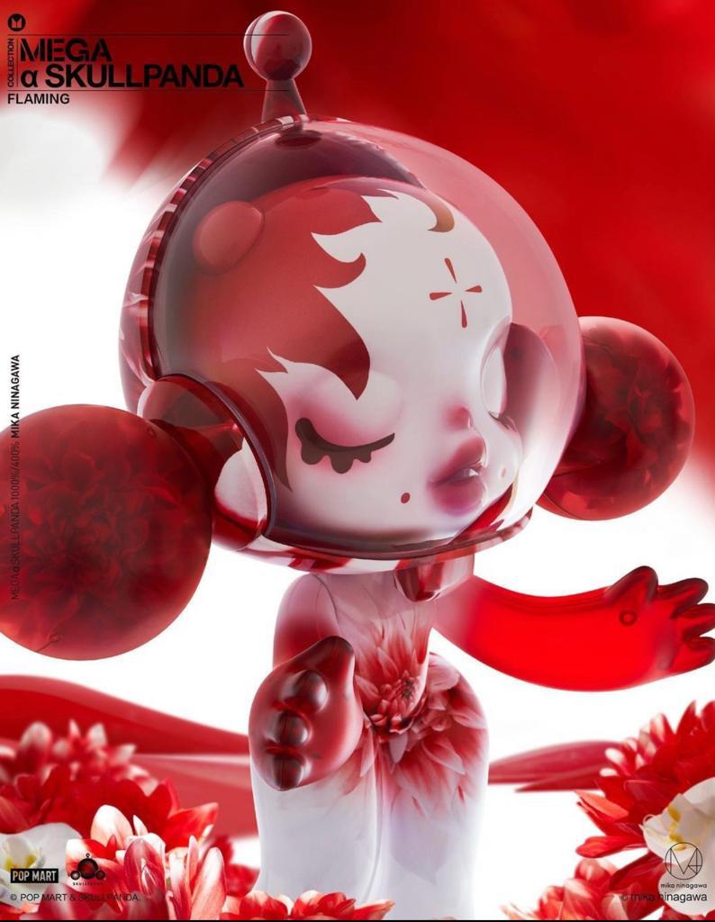 400% Mega a Skullpanda Mika Ninagawa โดย Popmart