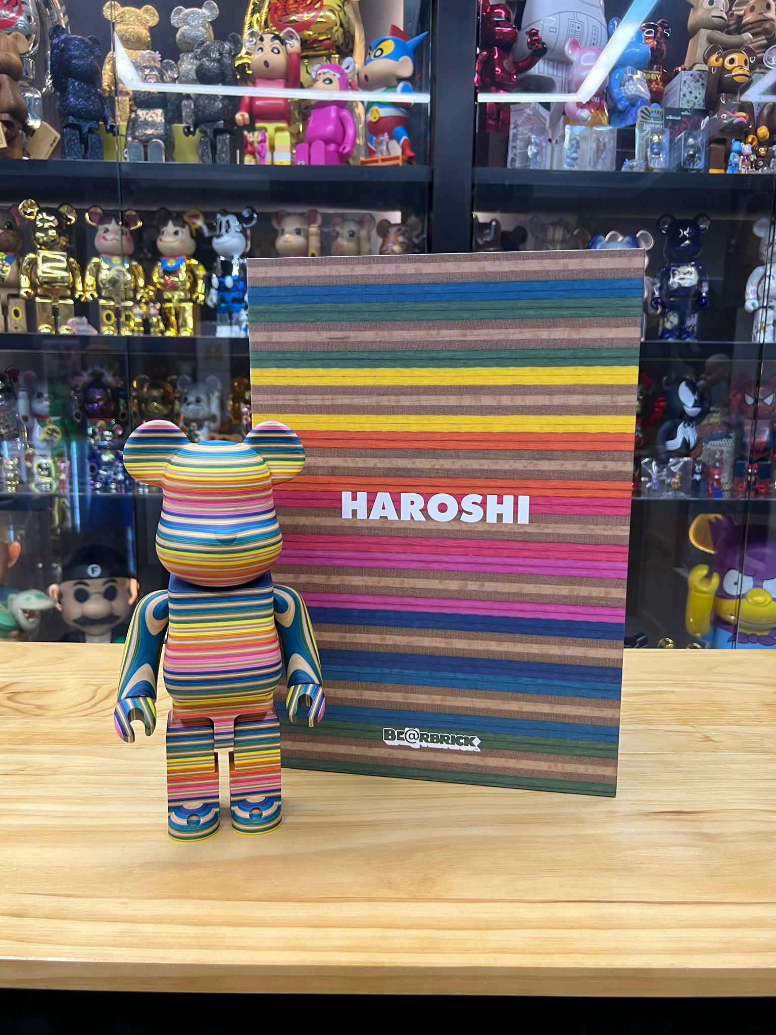 400% Be@rbrick x Haroshi x Karimoku 彩虹木初代