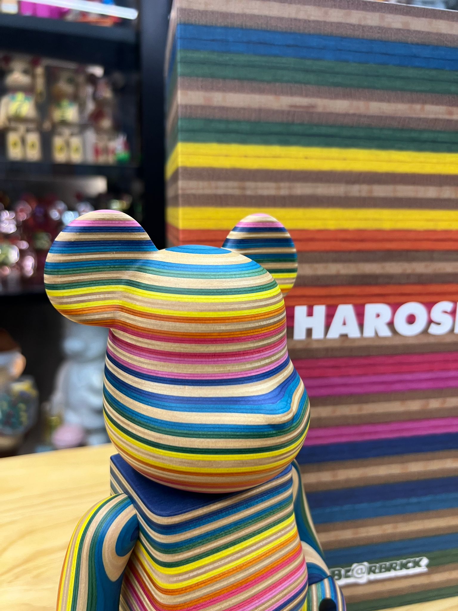 400% Be@rbrick x Haroshi x Karimoku 彩虹木初代