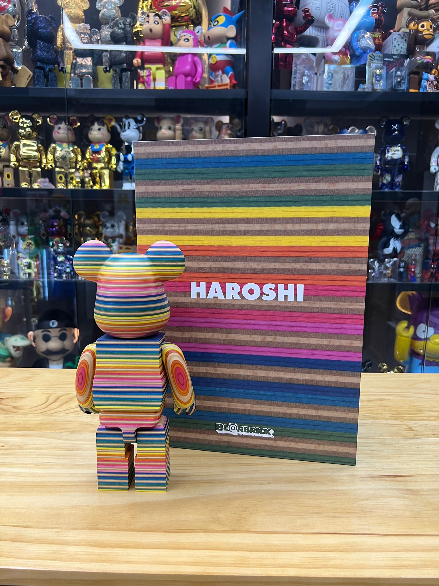 400% Be@rbrick x Haroshi x Karimoku 彩虹木初代