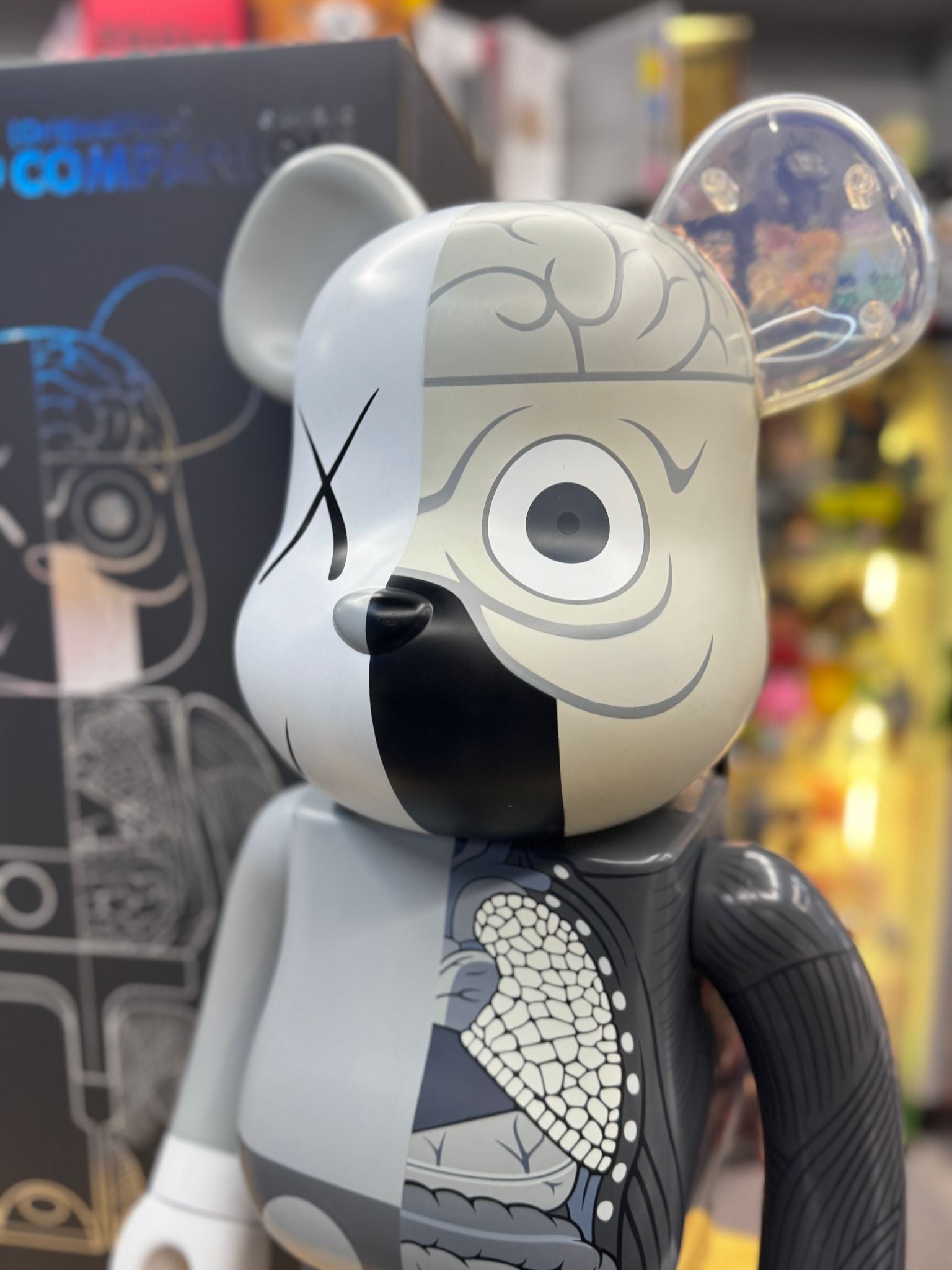 1000% Be@rbrick x Kaws Original Fake Dissected（Grey ）