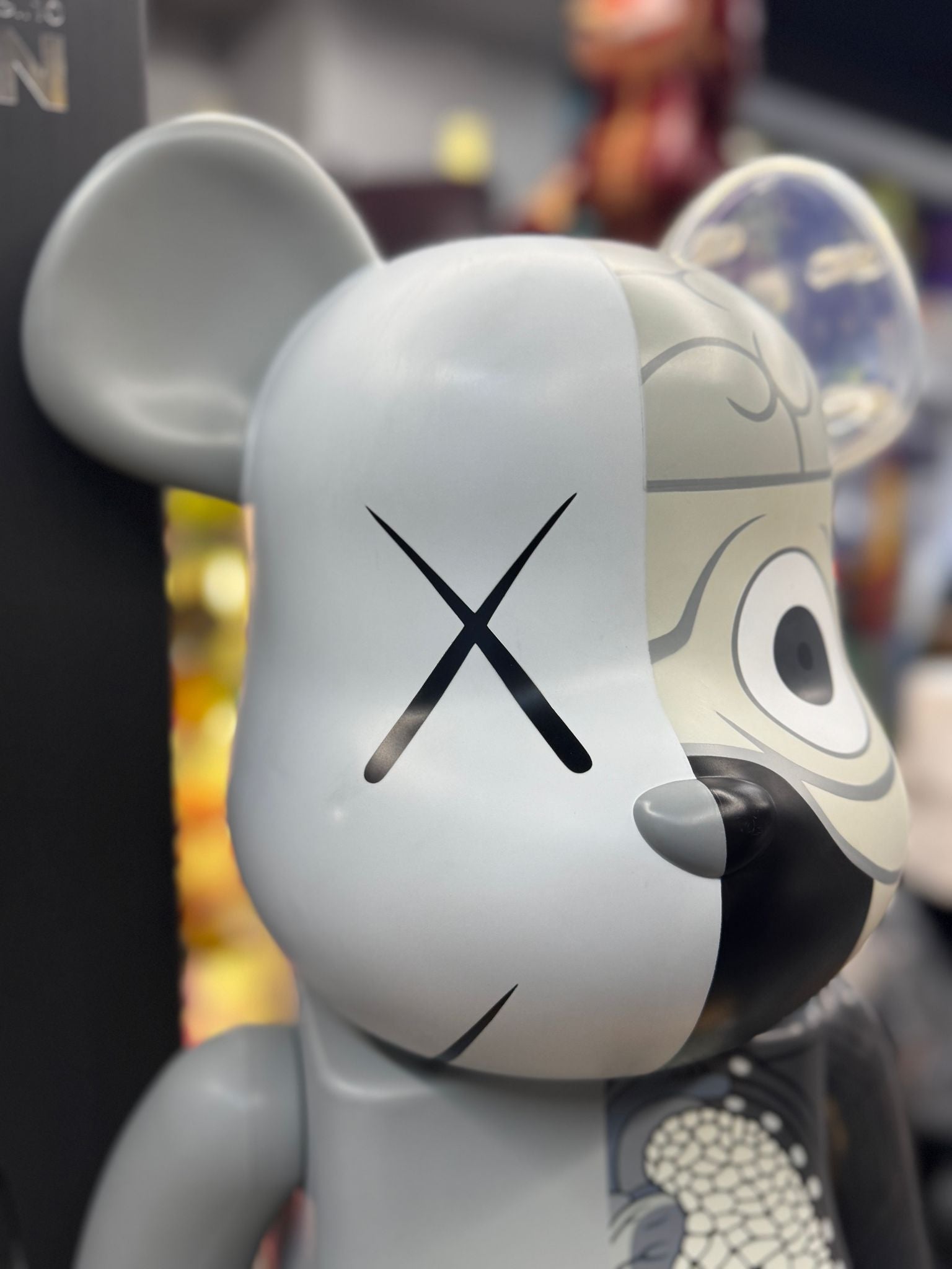 1000% Be@rbrick x Kaws Original Fake Dissected（Grey ）