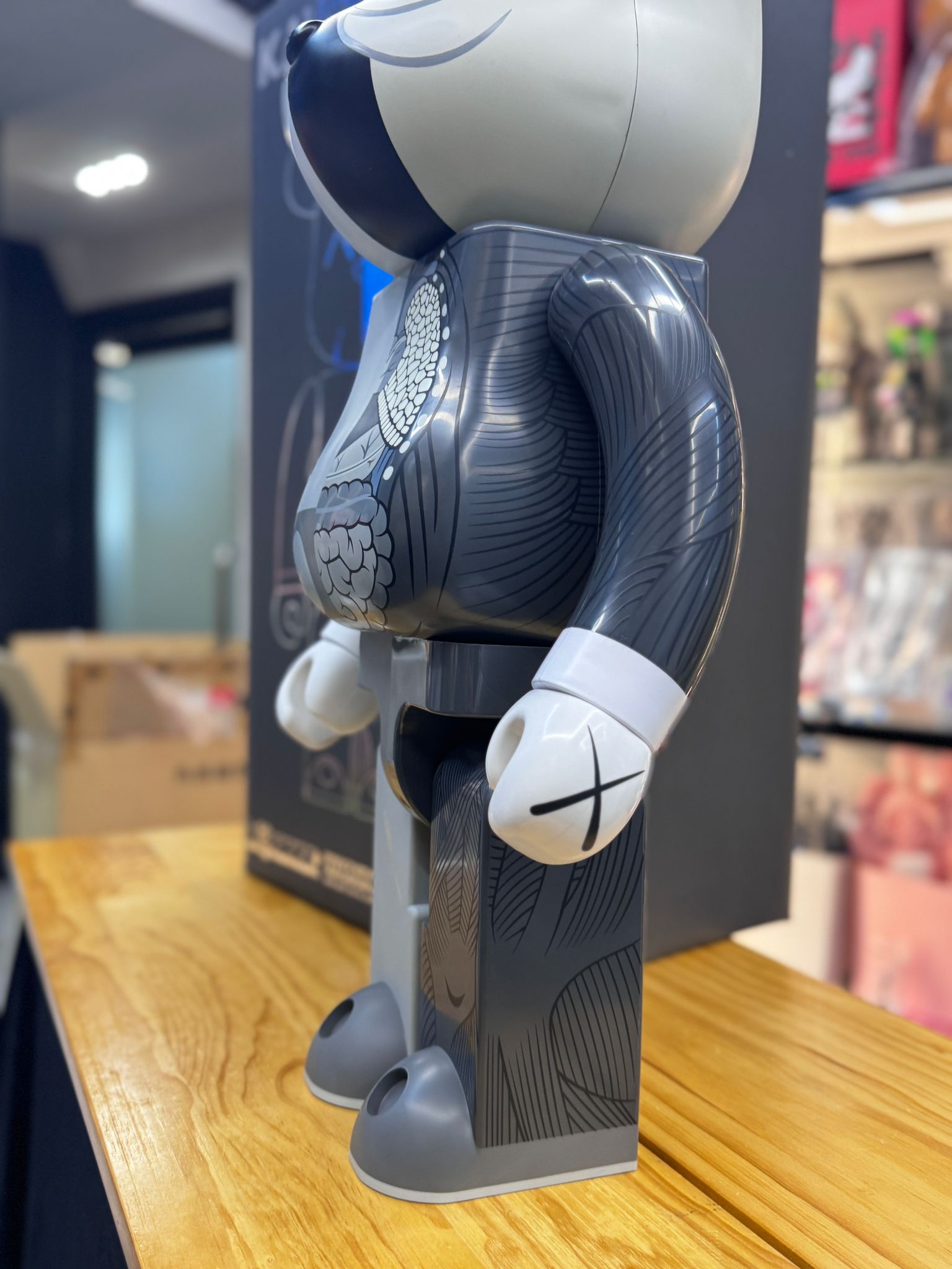 1000% Be@rbrick x Kaws Original Fake Dissected（Grey ）