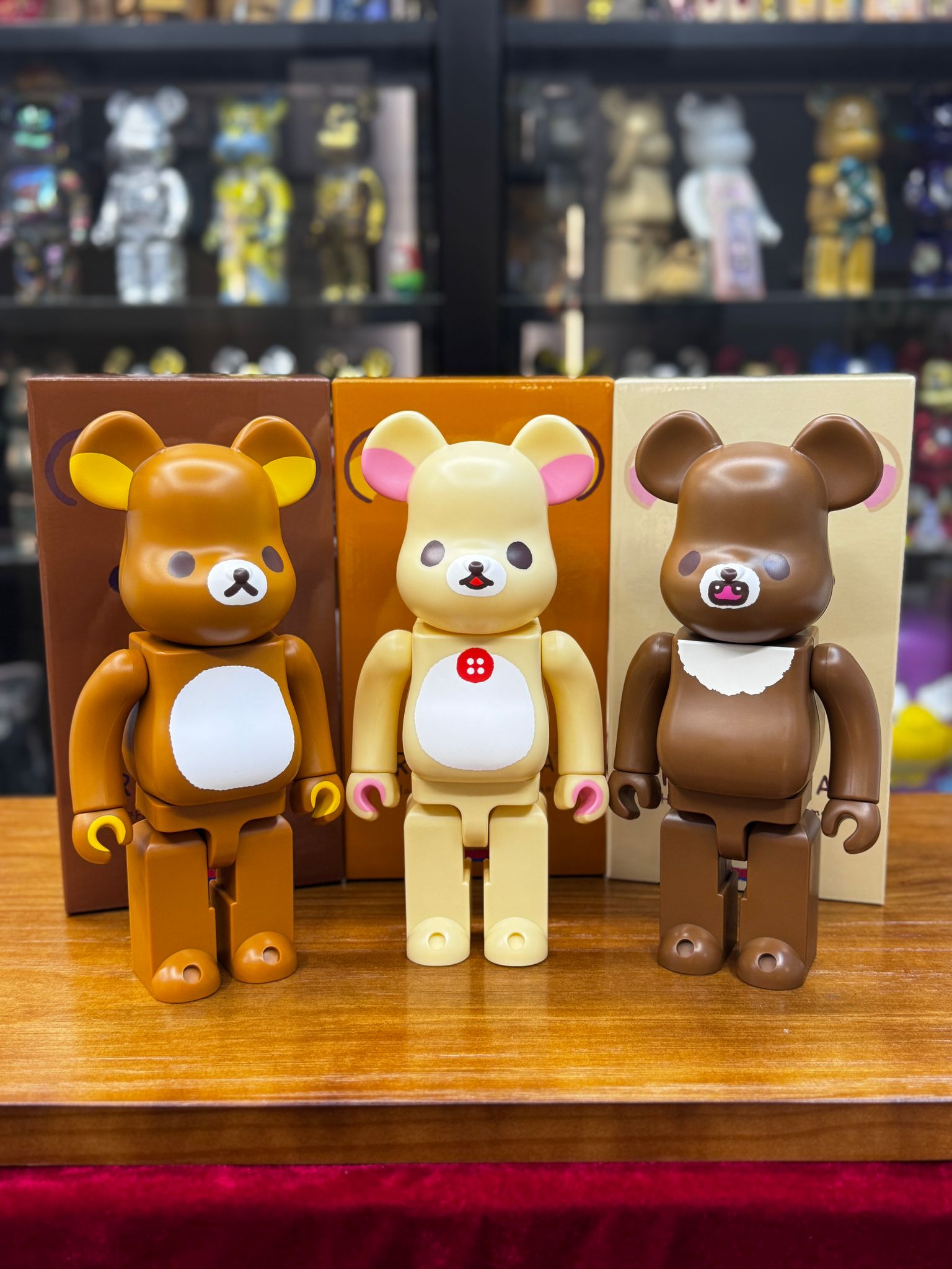 Set of 3 pcs 400% BE@RBRICK リラックマ,コリラックマ,チャイロイコグマ（輕鬆小熊）Rilakkuma 鬆弛熊