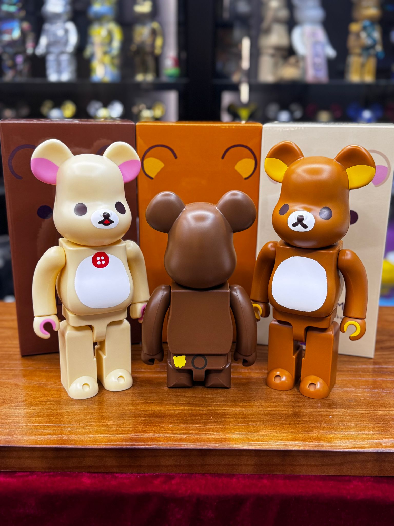 Set of 3 pcs 400% BE@RBRICK リラックマ,コリラックマ,チャイロイコグマ（輕鬆小熊）Rilakkuma 鬆弛熊