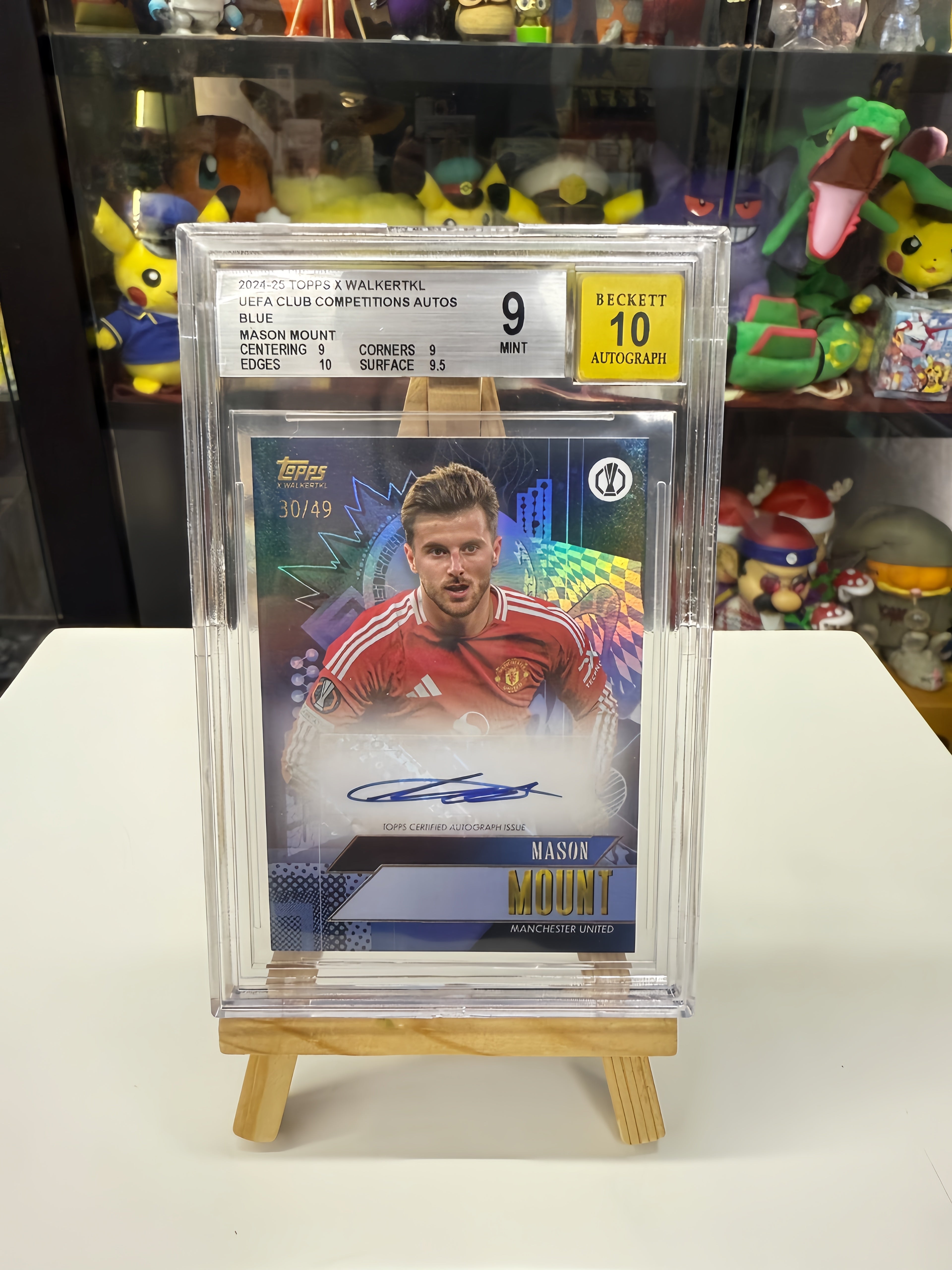 BGS9(AUTO10) 2024 Topps UEFA Current Stars Manchester United Mason Mount Auto Auto 限號49