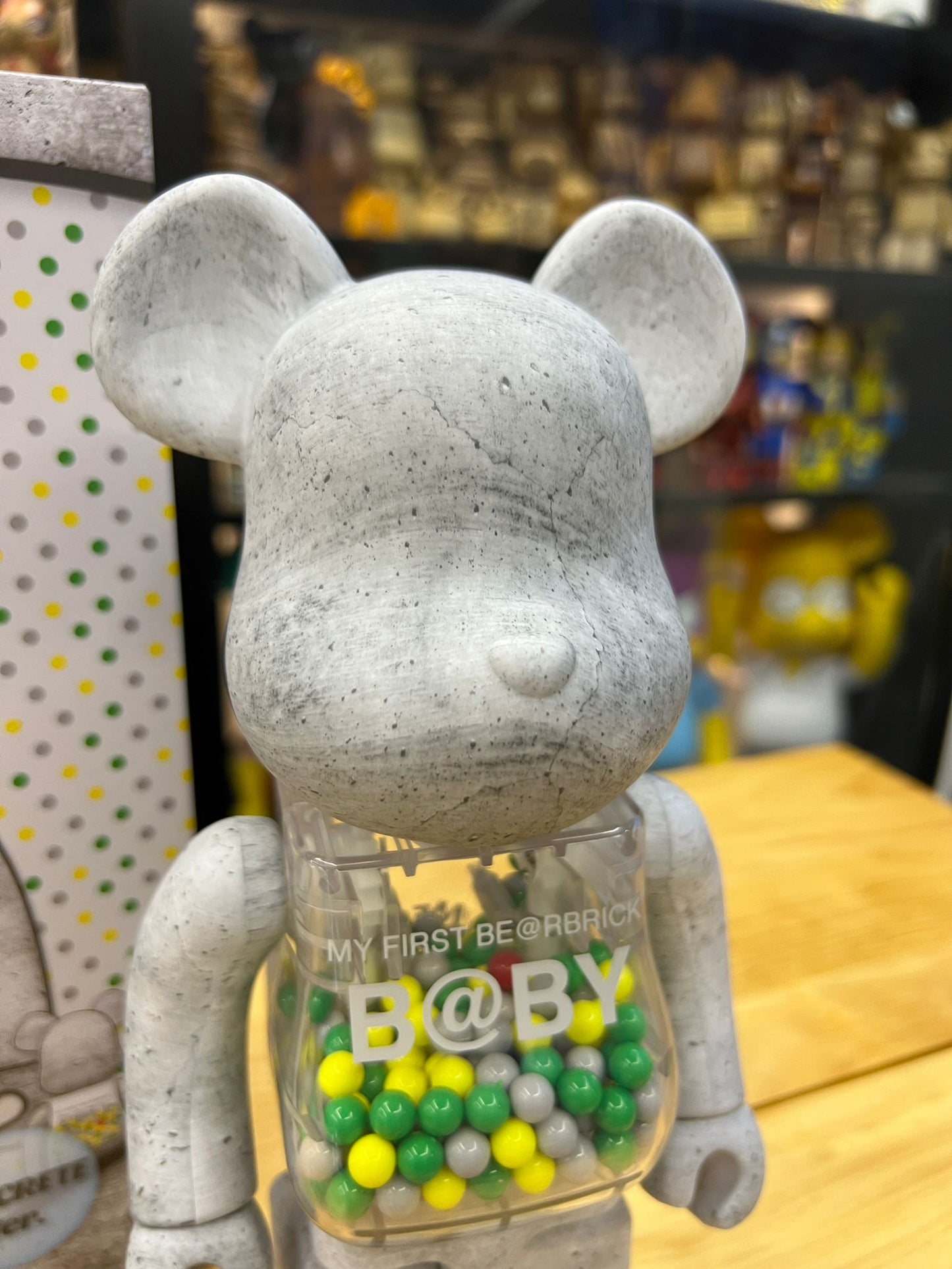 100% & 400% Be@rbrick My First Baby “Concrete”