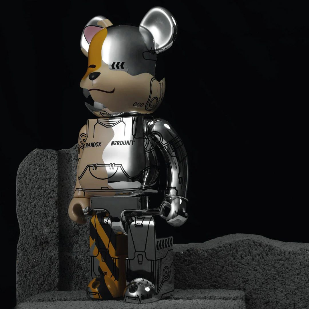 400% Bearbrick x Nerdunit x Bardox Metallic