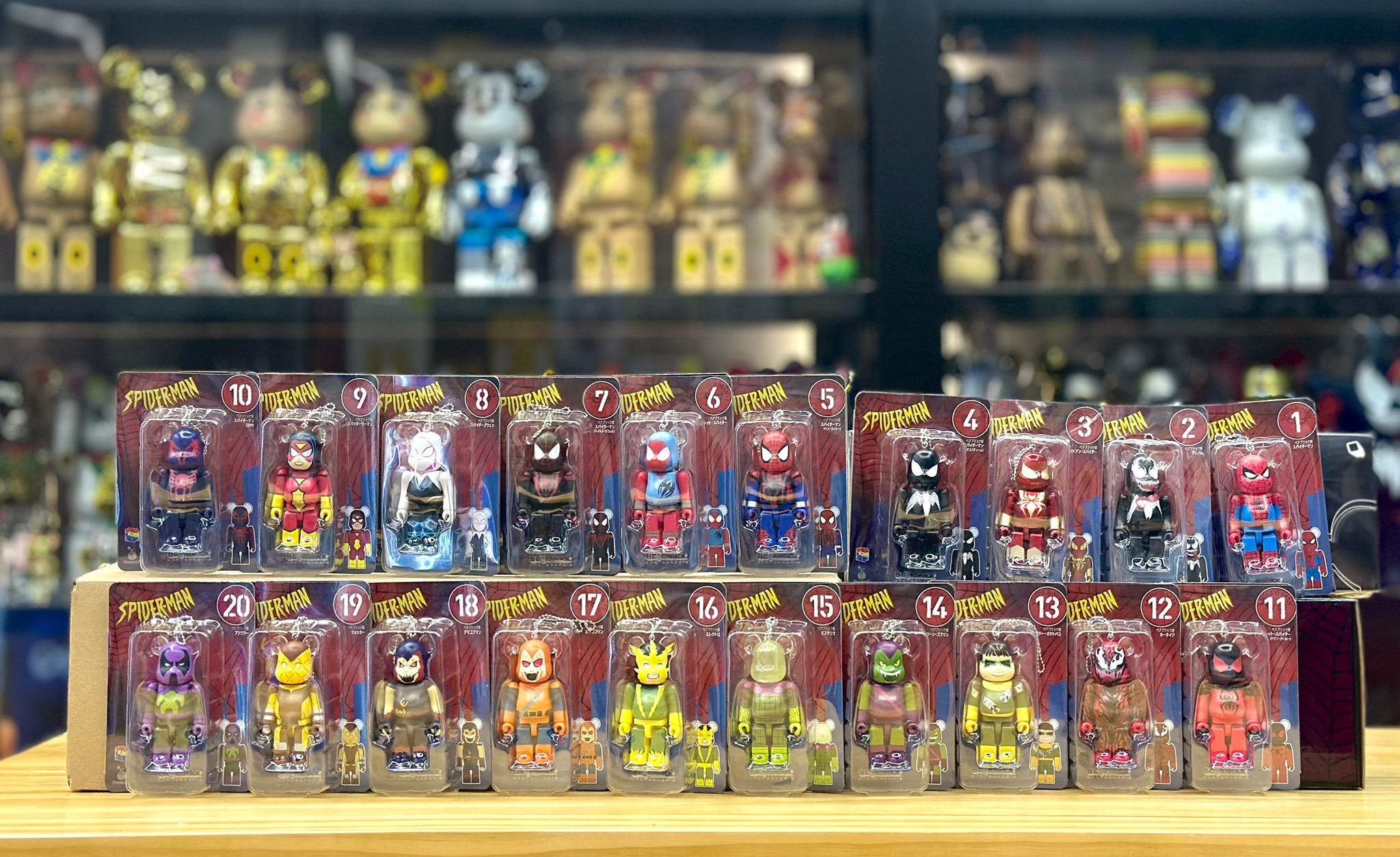 100% 「Be@rbrick」 MARVEL『SPIDER-MAN』／ Happyくじ No.1-No.20 蜘蛛俠