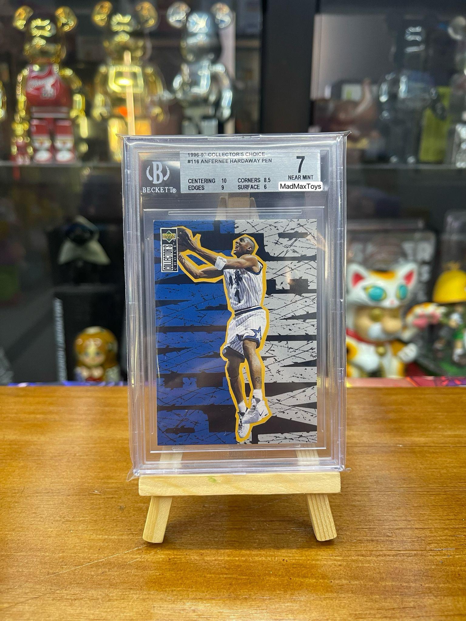 BGS 7  1996-97 COLLECTOR'S CHOICE #116 ANFERNEE HARDAWAY PEN