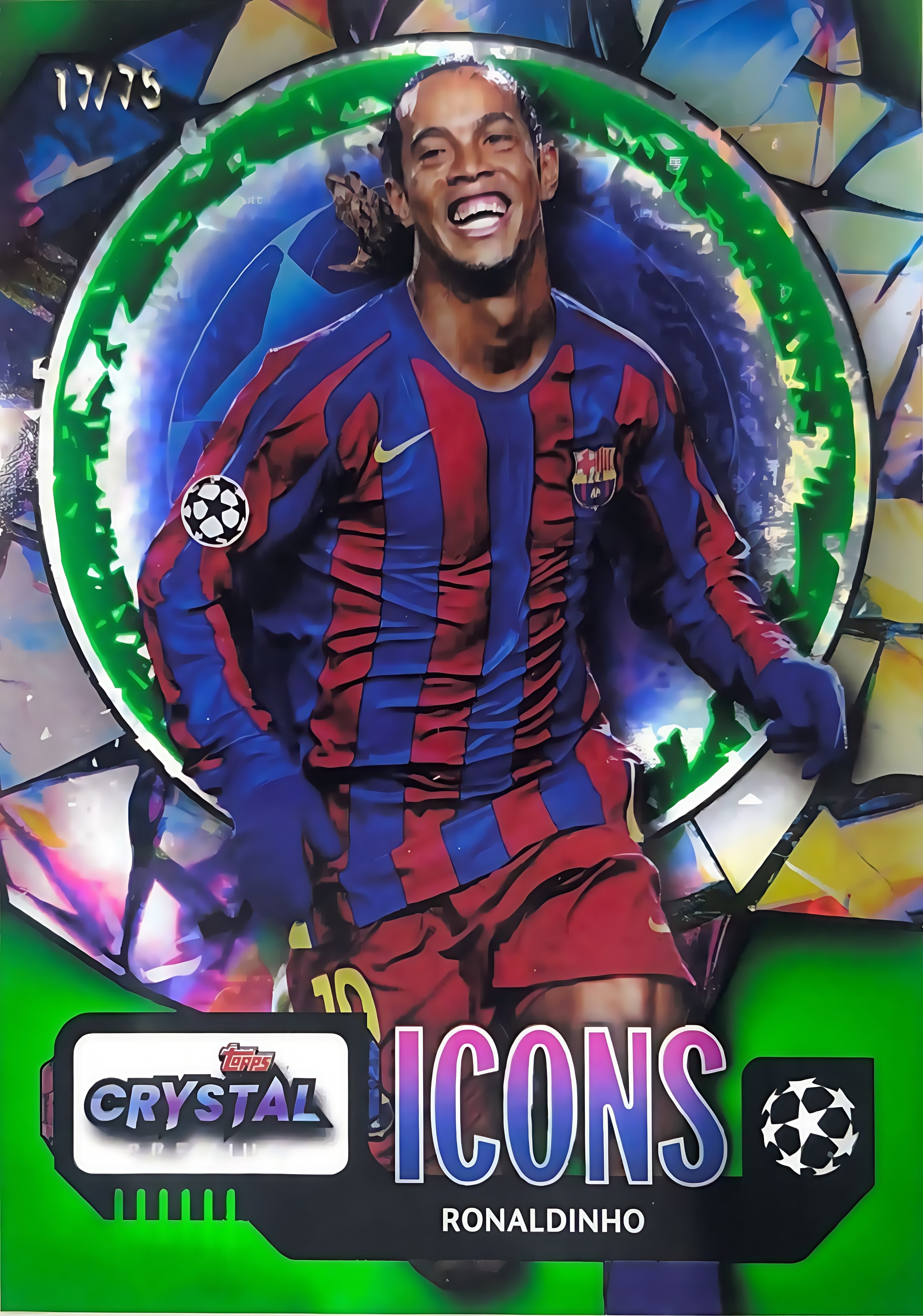 2023 Topps Crystal ICONS UEFA FC Barcelona Ronaldinho UI-10 限號 17/75