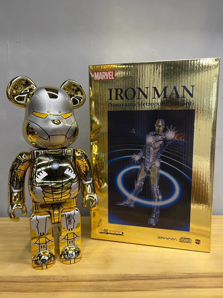 100% & 400% Be@rbrick Sorayama Ironman Reverse – Madmaxtoys