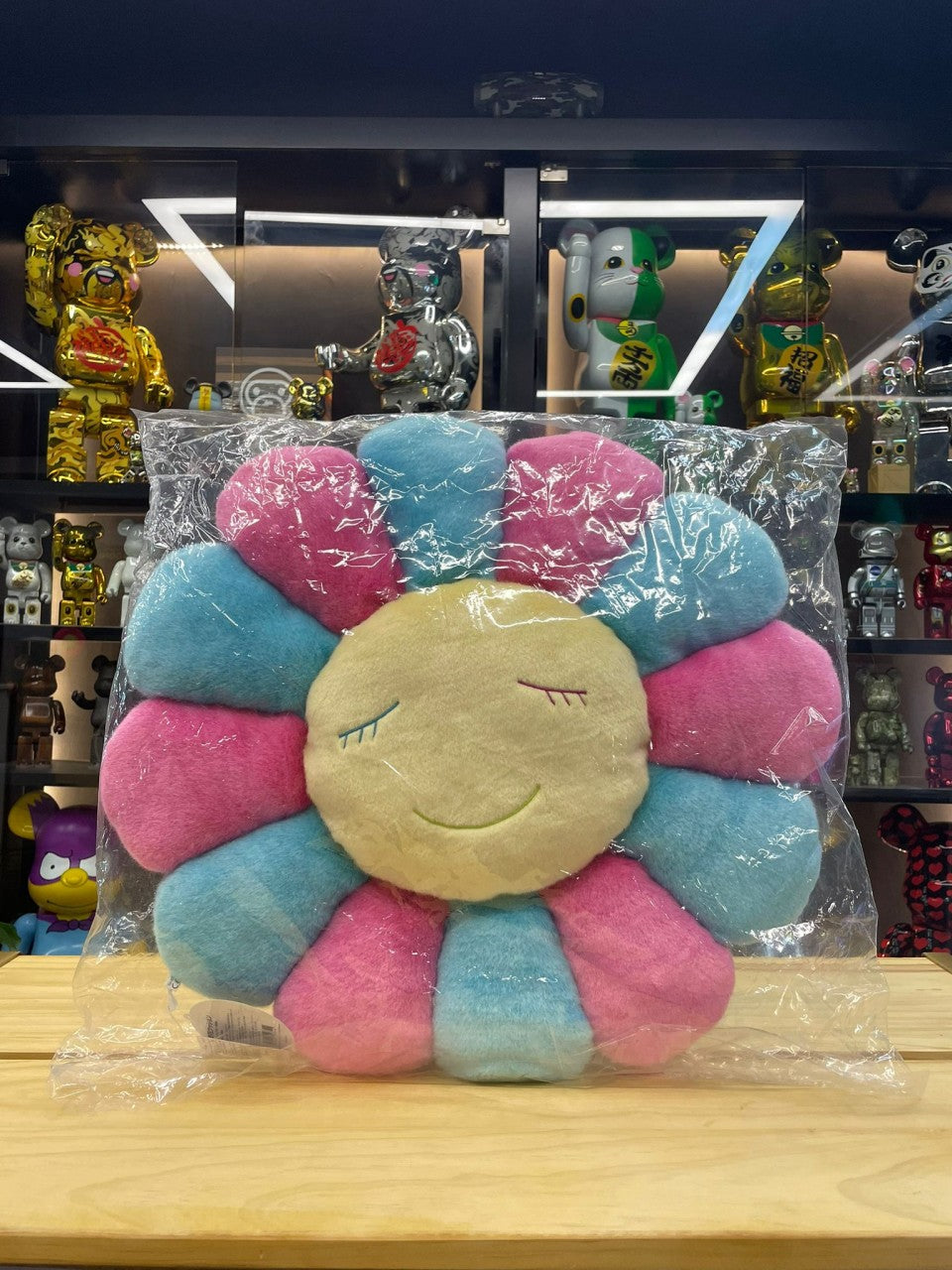 60cm Flower Cushion (Pink & Blue)