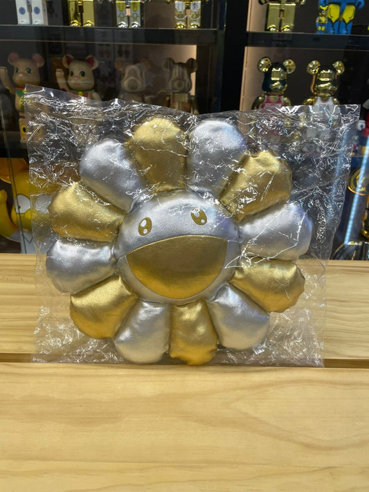30cm Flower Cushion (Gold & Silver)