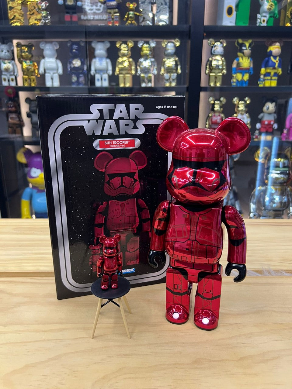 100% & 400% Be@rbrick Sith Trooper(TM) Chrome Ver. 電鍍紅兵