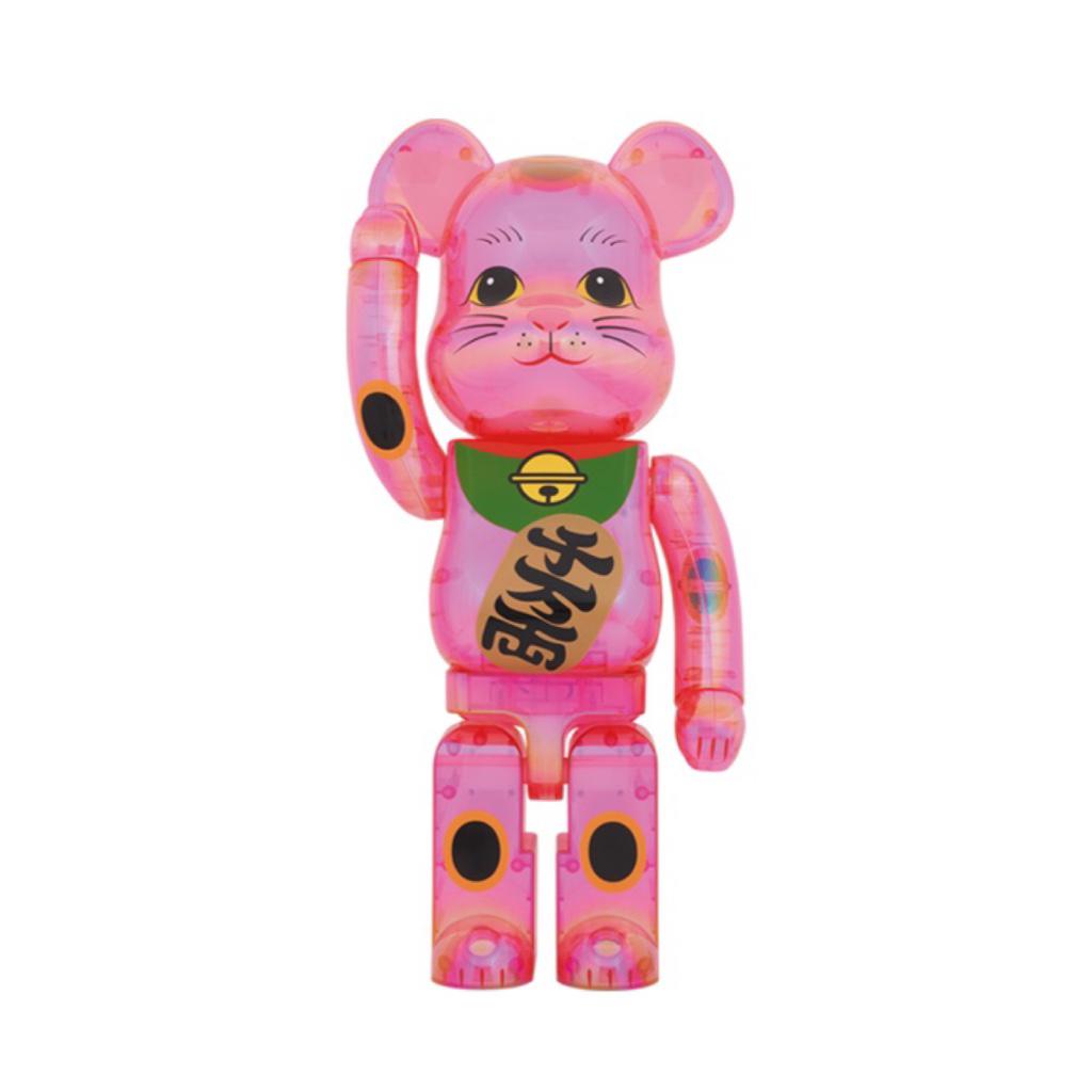 1000% Be@rbrick 招き猫桃色透明メッキ(粉紅透明招財貓) – Madmaxtoys