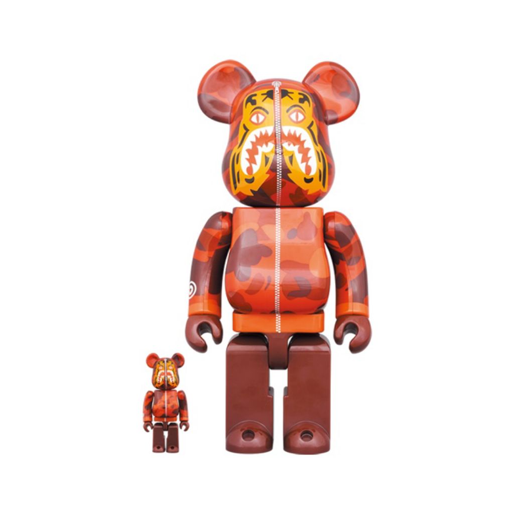 Set of 3 100+400% Be@rbrick Bape(R) Camo Tiger［Red／Purple／Blue］