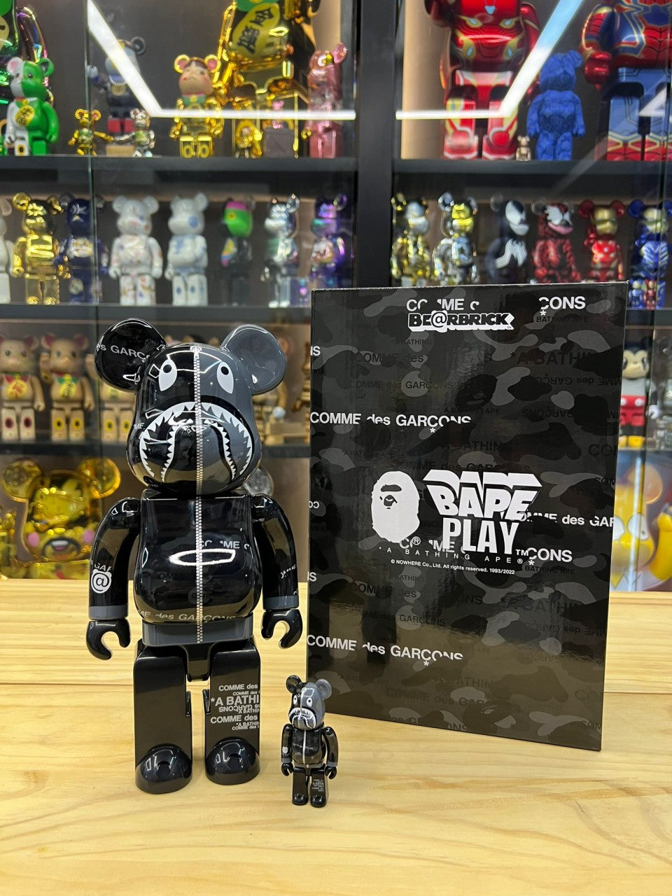 100％ & 400％ Be@rbrick Bape(R) CDG Camo Shark