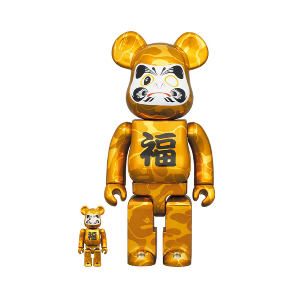 100％ & 400％ 6pcs Be@rbrick Bape(R) 招き猫 銀メッキ／達磨 金メッキ／獅子舞