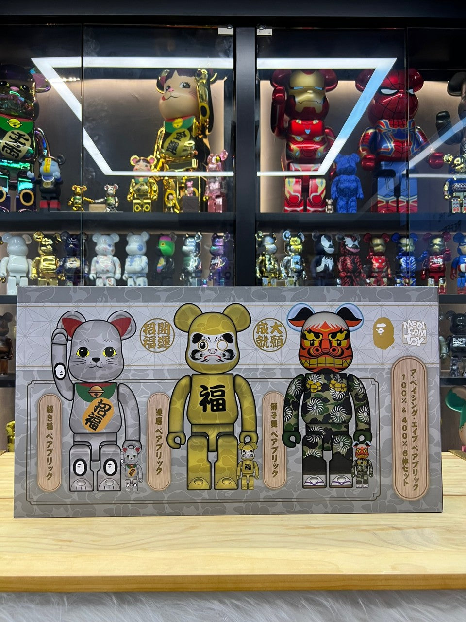 100％ & 400％ 6pcs Be@rbrick Bape(R) 招き猫 銀メッキ／達磨 金メッキ／獅子舞