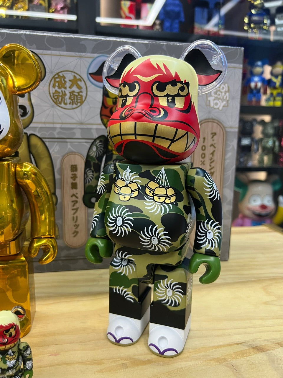 100％ & 400％ 6pcs Be@rbrick Bape(R) 招き猫 銀メッキ／達磨 金メッキ／獅子舞