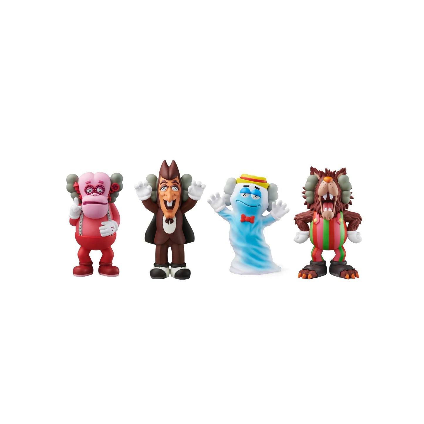 KAWS Cereal Monsters Franken Berry Count Chocula Boo Berry Frute Brute Figure Set
