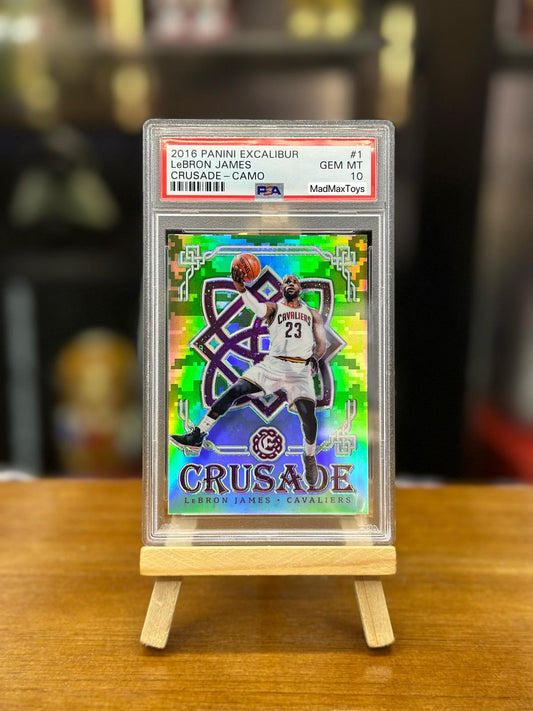 PSA 10 2016 PANINI EXCALIBUR LeBRON JAMES CRUSADE - CAMO