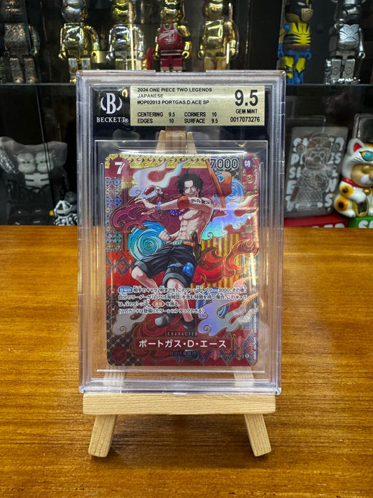 BGS 9.5 One Piece Card SP ポートガス・D・エース(パラレル)(OP02-013)