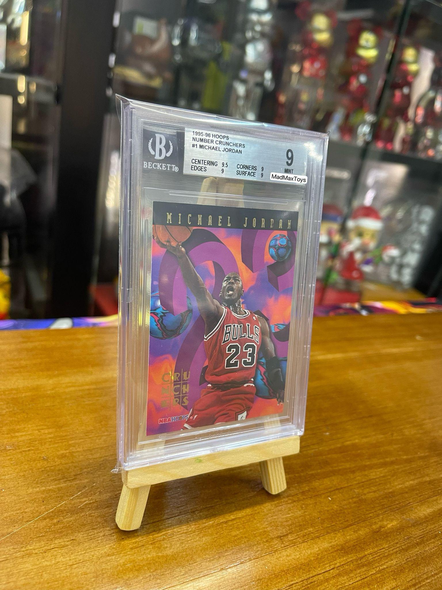 BGS 9 1995-96 HOOPS NUMBER CRUNCHERS #1 MICHAEL JORDAN