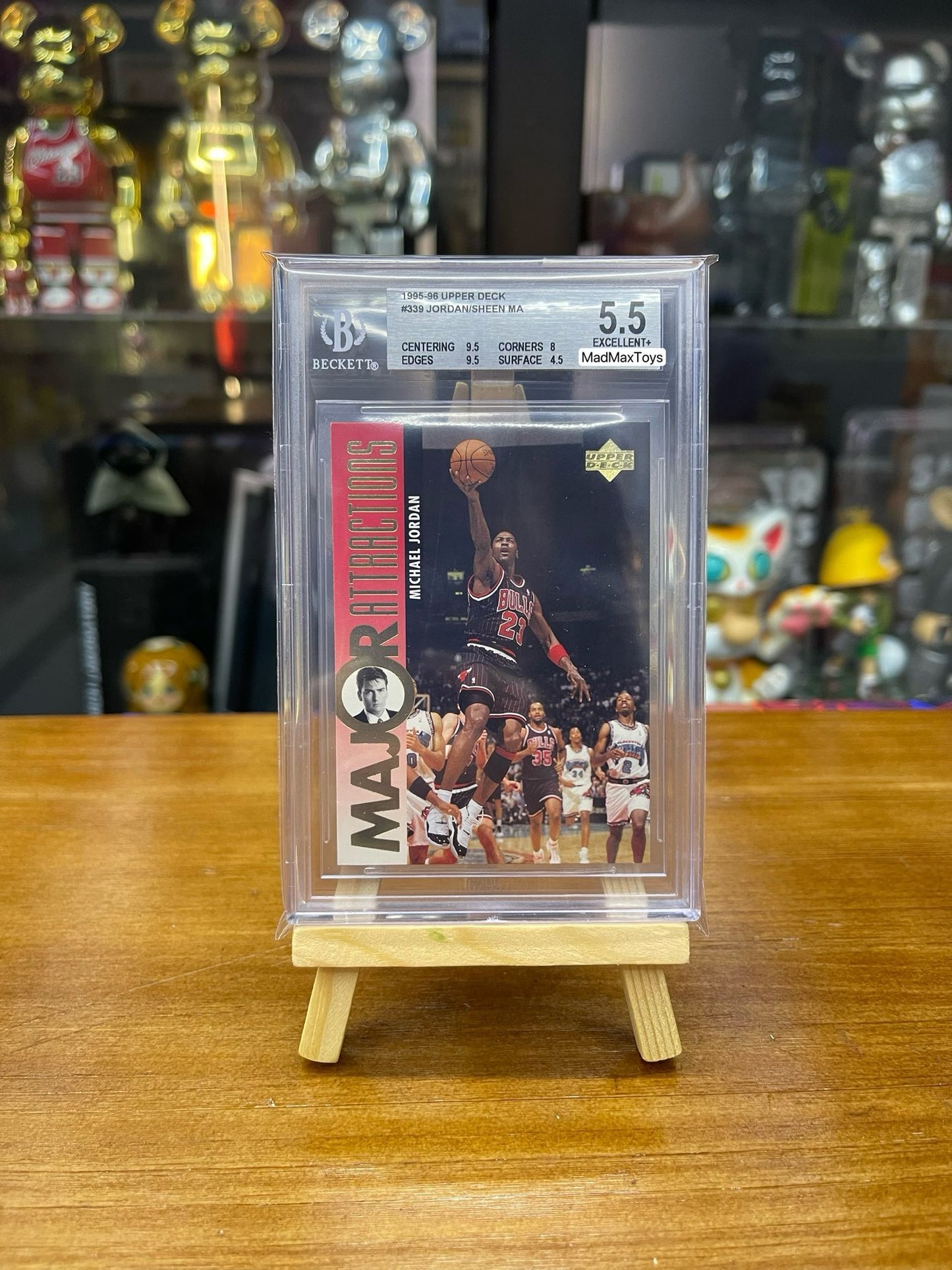 BGS 5.5 1995-96 UPPER DECK #339 JORDAN/SHEEN MA