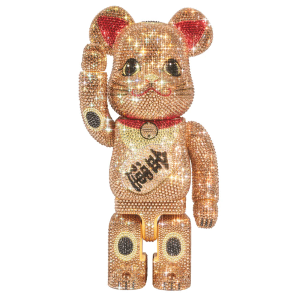 400％ BE@RBRICK CRYSTAL DECORATE 招き猫 金 金運