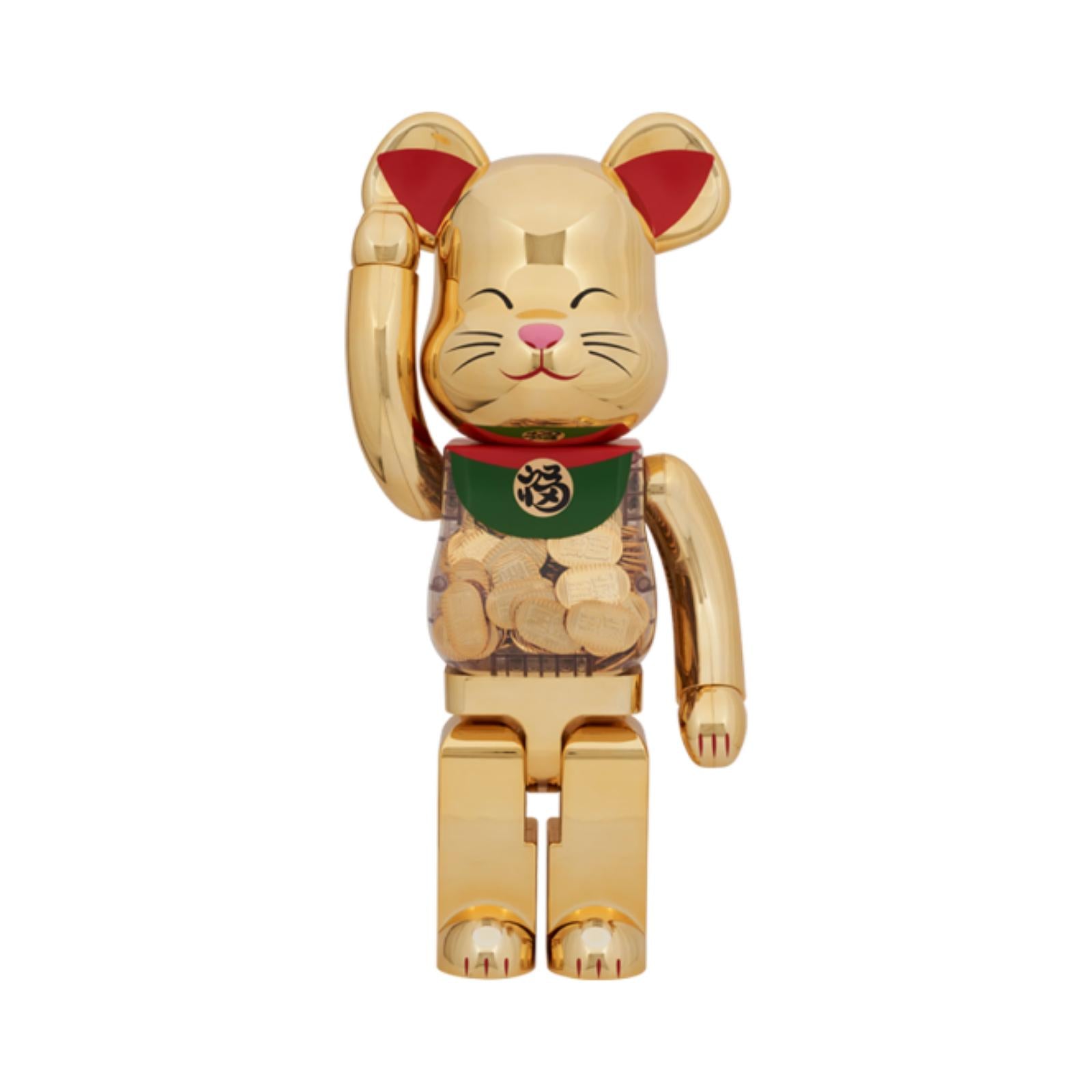 1000％ BE@RBRICK 招き猫小判開運金メッキ– Madmaxtoys