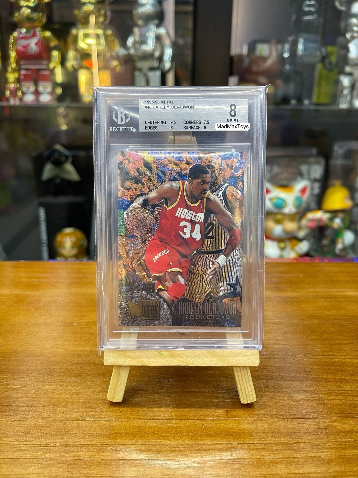 BGS 8 1995-96 METAL #40 HAKEEM OLAJUWON