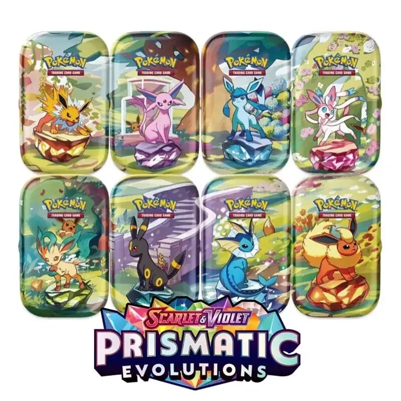 SV8.5 Pokemon Prismatic Evolutions Mini Tins Display Sealed