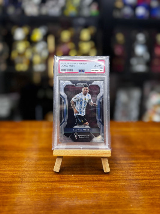 PSA 10 2022 PRIZM W/C QATAR LIONEL MESSI