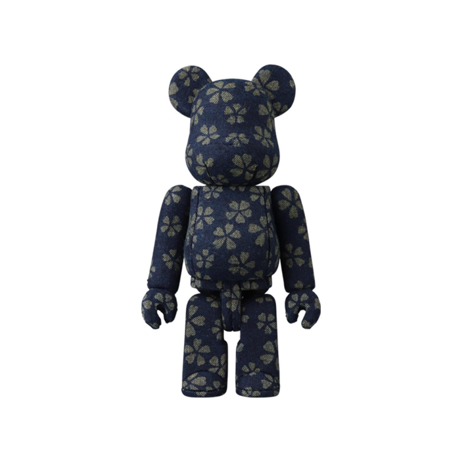 200% 木目込みBE@RBRICK 藍染めさくら