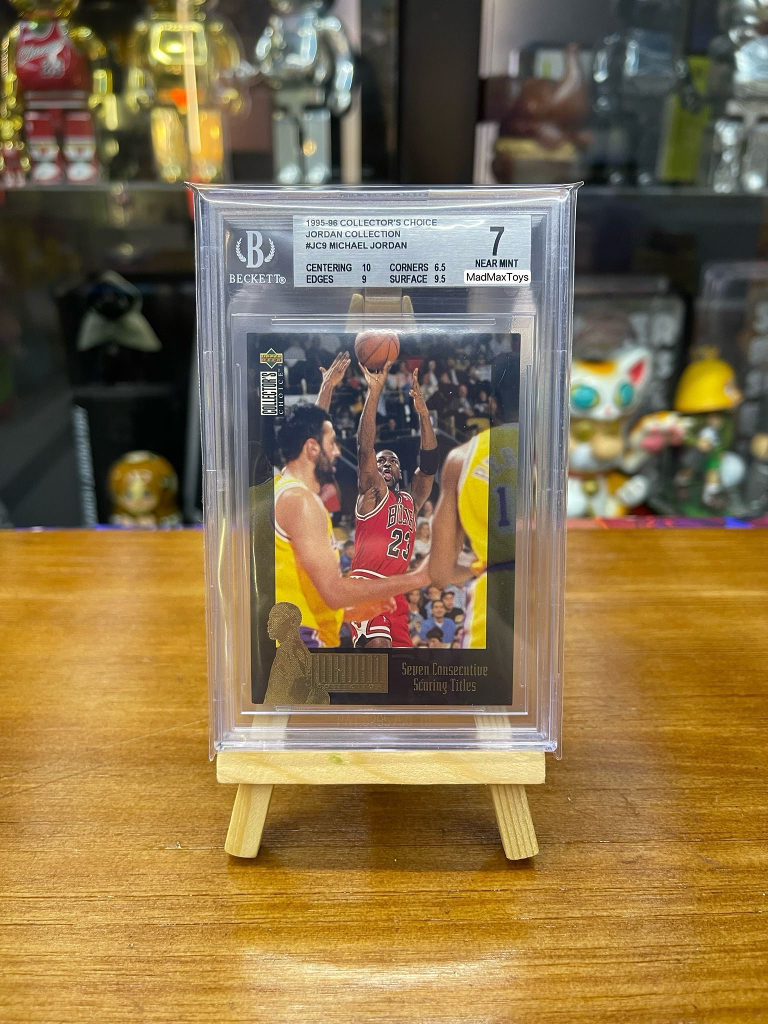 BGS 7 1995-96 COLLECTOR'S CHOICE JORDAN COLLECTION #JC9 MICHAEL JORDAN