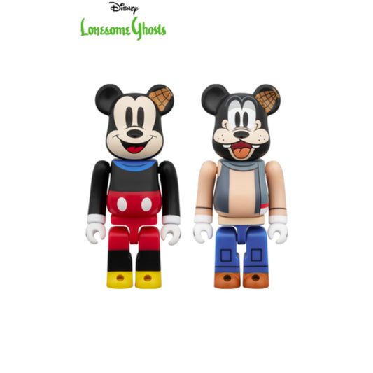 100% BE@RBRICK MICKEY MOUSE & GOOFY (Lonesome Ghosts Ver.) 2PCS SET
