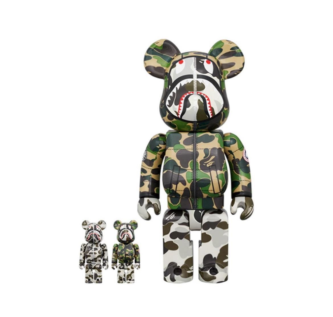 100％ & 400％ BE@RBRICK BAPE(R) × CANADA GOOSE SHARK