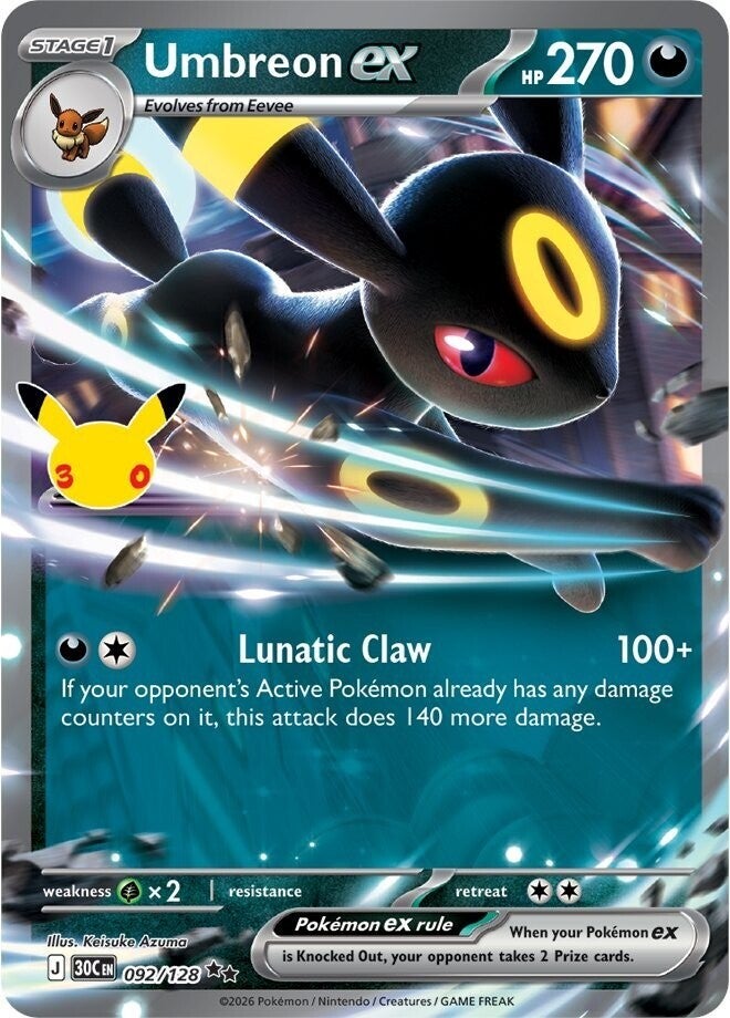 [ME6.5] Pokemon TCG 30th Celebration Battle Deck—Umbreon ex