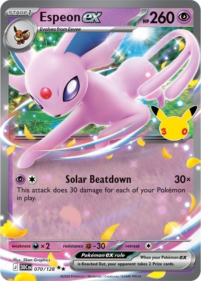 [ME6.5] Pokemon TCG 30th Celebration Battle Deck—Espeon ex