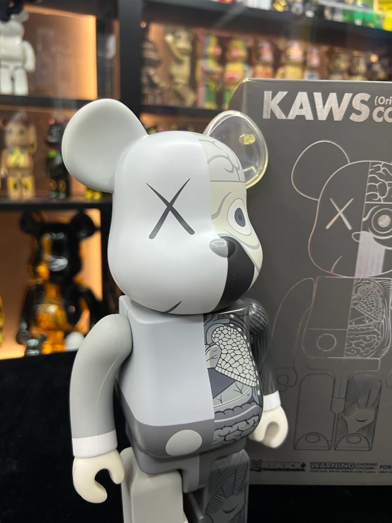 Set of 3 pcs 400% Be@rbrick x Kaws Original Fake (Black / Grey / brown) 黑/灰/紅 半解